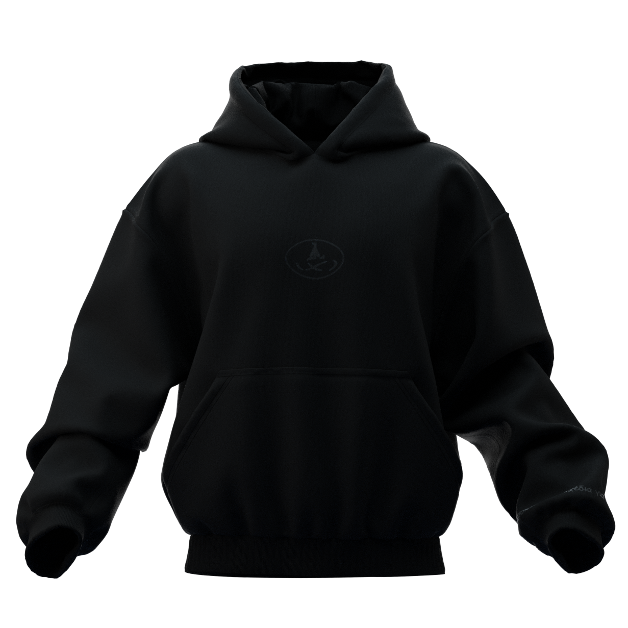 Nýchta - Heavy weight Black Hoodie